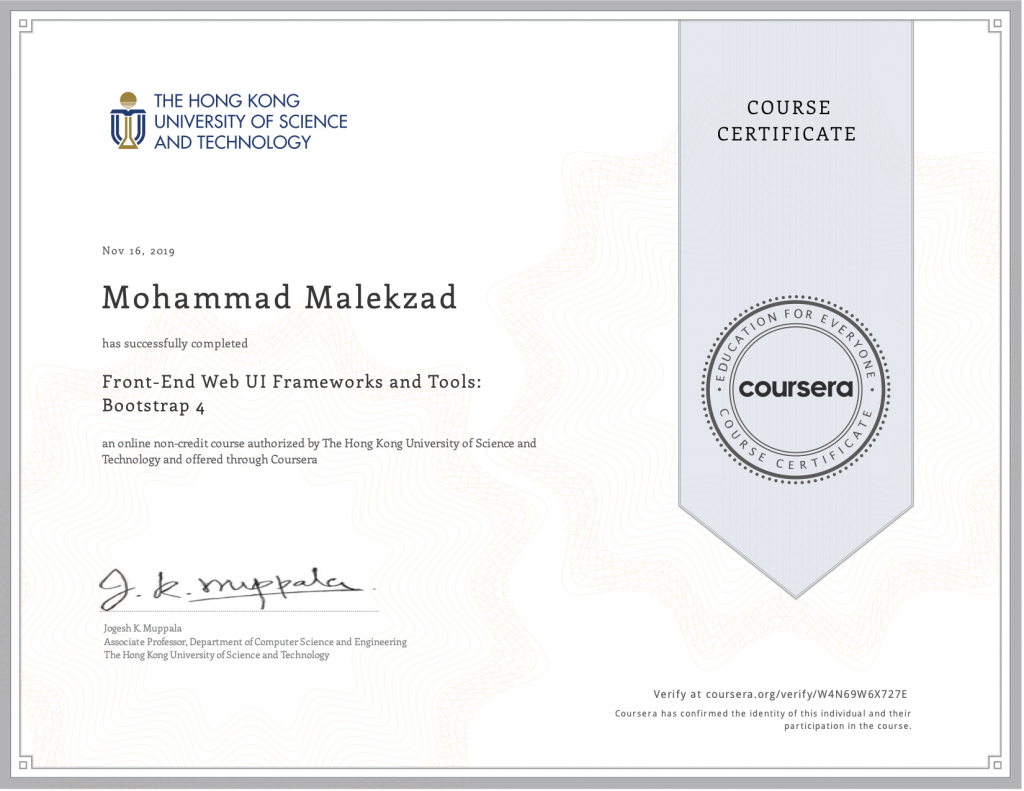 bootstrap certificate
